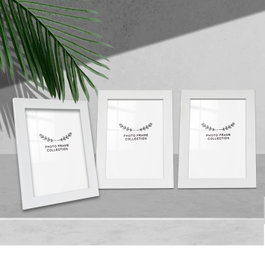 Aberto Design Set de 3 Marcos de Fotos Blancos 13 x 18 cm